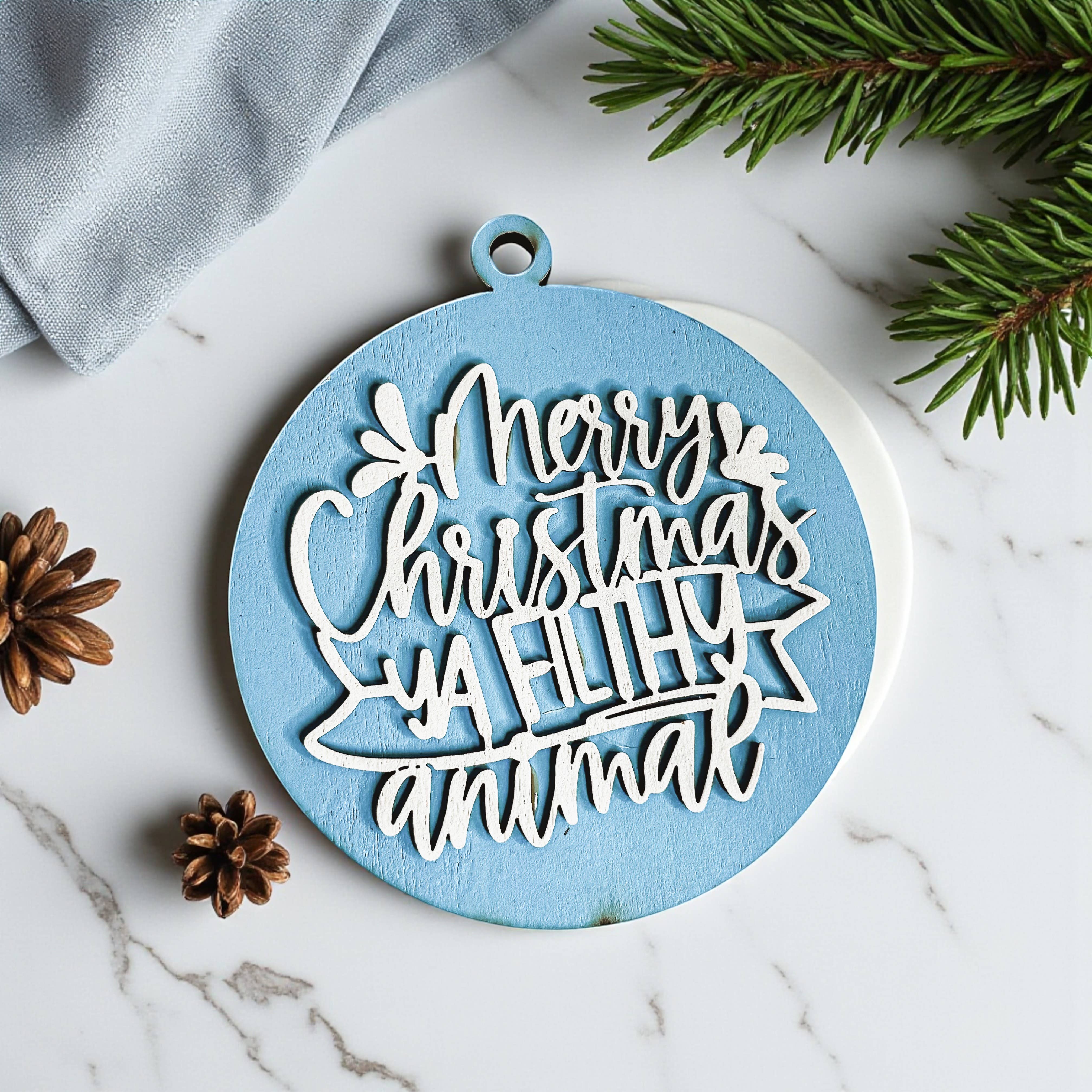 Gia Roma - Wholesale Ornament - Hanging Christmas Decor + Handmade Wooden Ornament Funny76