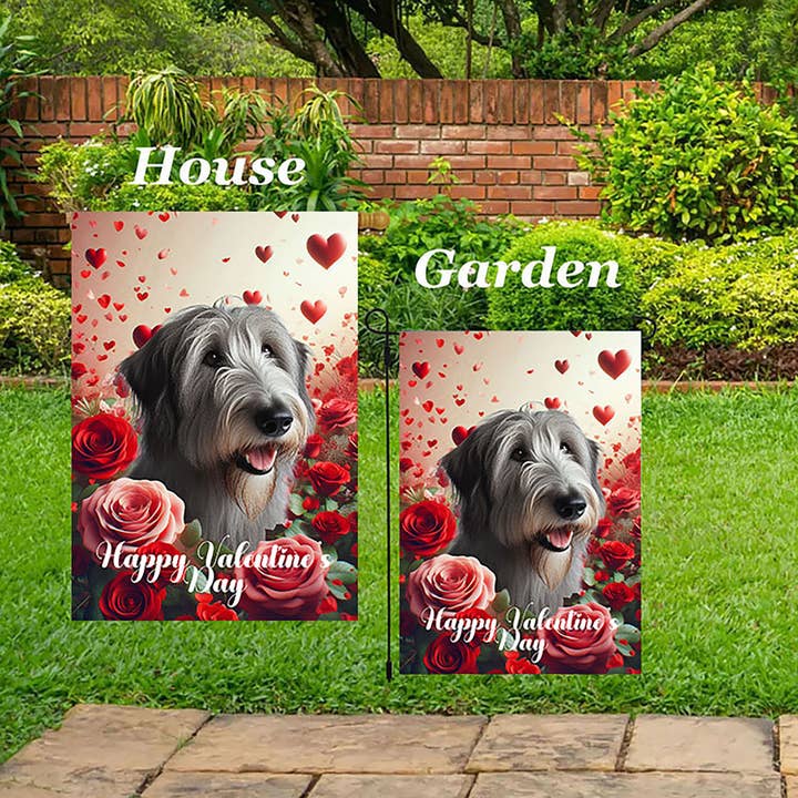 Best of Breed Products - Wholesale Flag - Irish Wolfhound Grey - Valentine Garden Flag