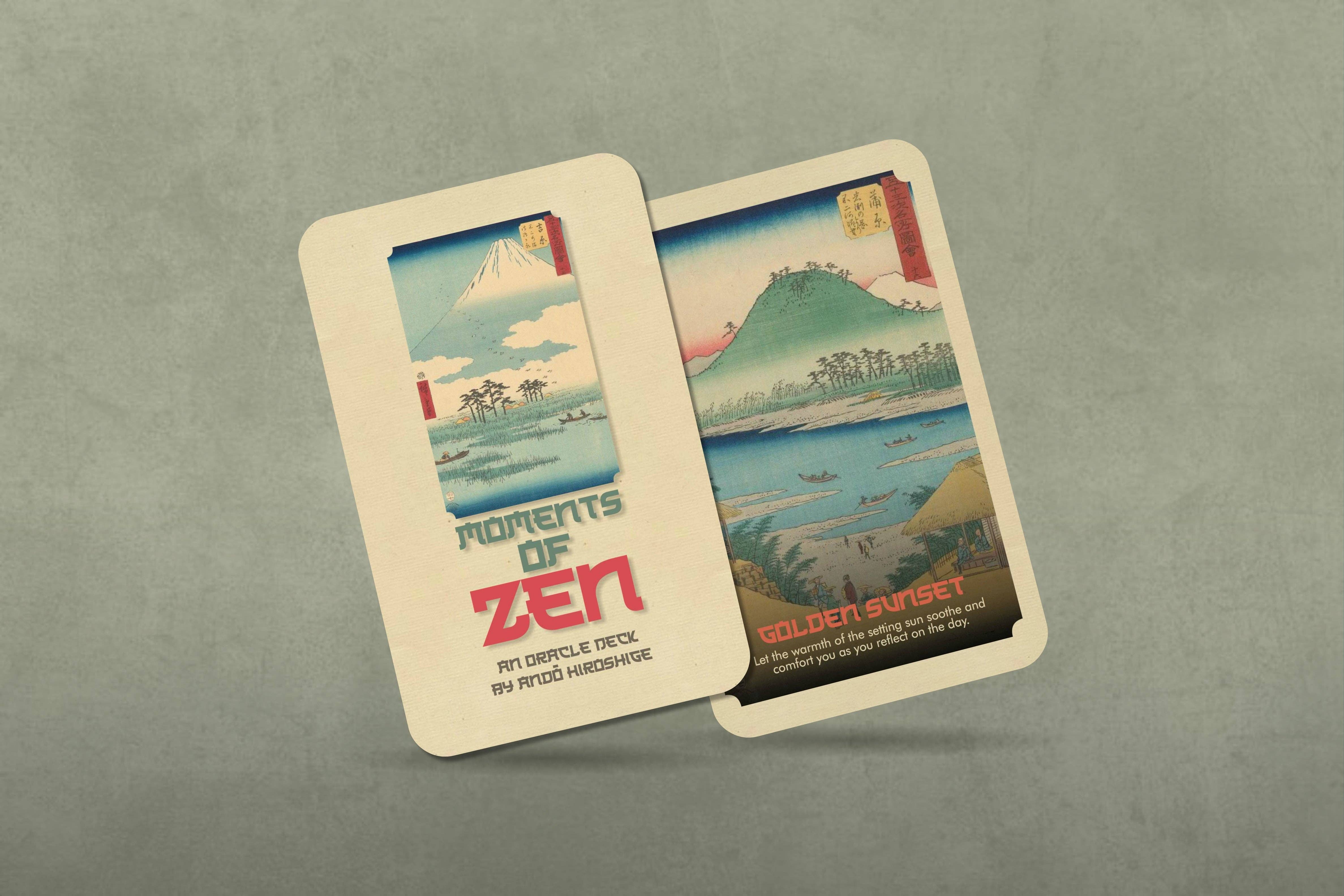 Ibiza Tarot USA - Vente Cartes de tarot - Moments of Zen : Un deck Oracle d'Andō Hiroshige8