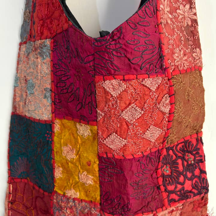 Meghcraft - Vendita all'ingrosso Borsa tote - Donna - Borsa Jhola Patchwork Vintage Indiano - Borsa a Tracolla Borsa Boho24