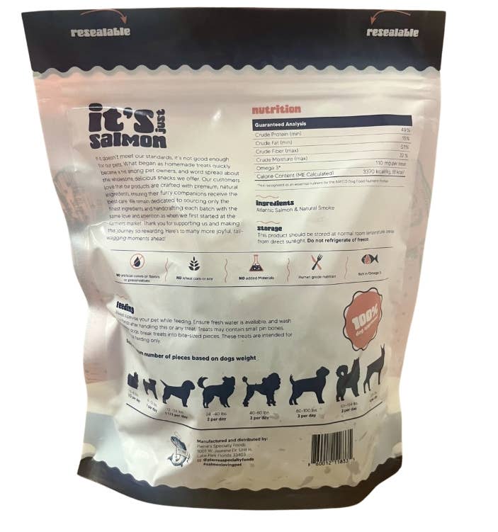 It's Just Salmon - Wholesale Pet Treats - Dog - It's Just Salmon Gourmet Dog Treats, 100% Natural, 10 oz.1