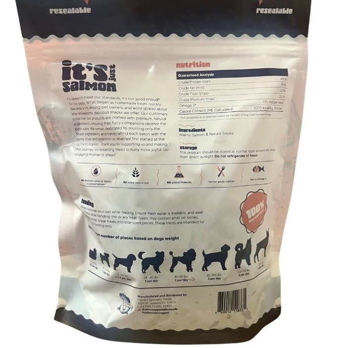 It's Just Salmon - Wholesale Pet Treats - Dog - It's Just Salmon Gourmet Dog Treats, 100% Natural, 10 oz.1
