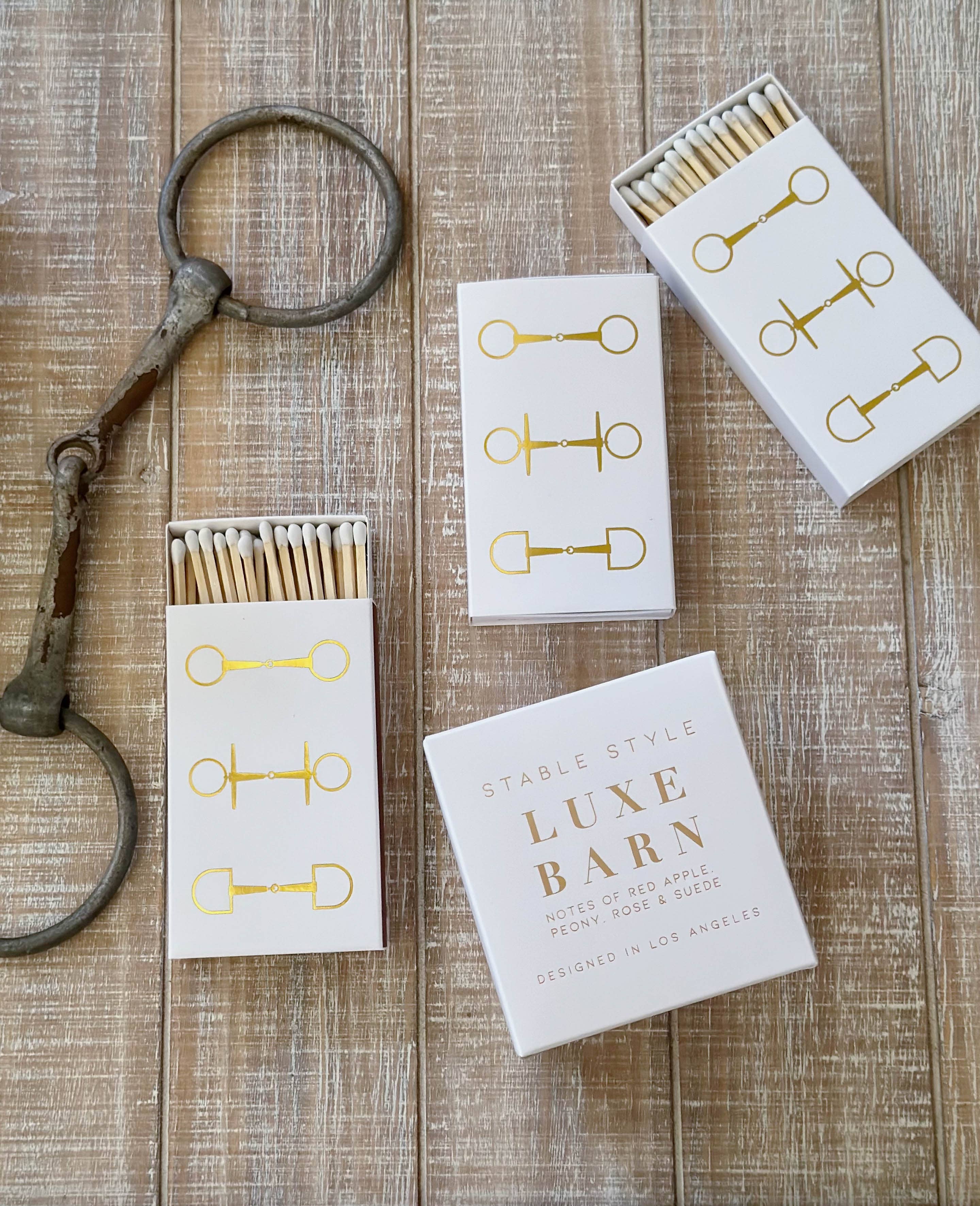 Stable Style - Wholesale Matches - White Oversized Horse Bit Matches3