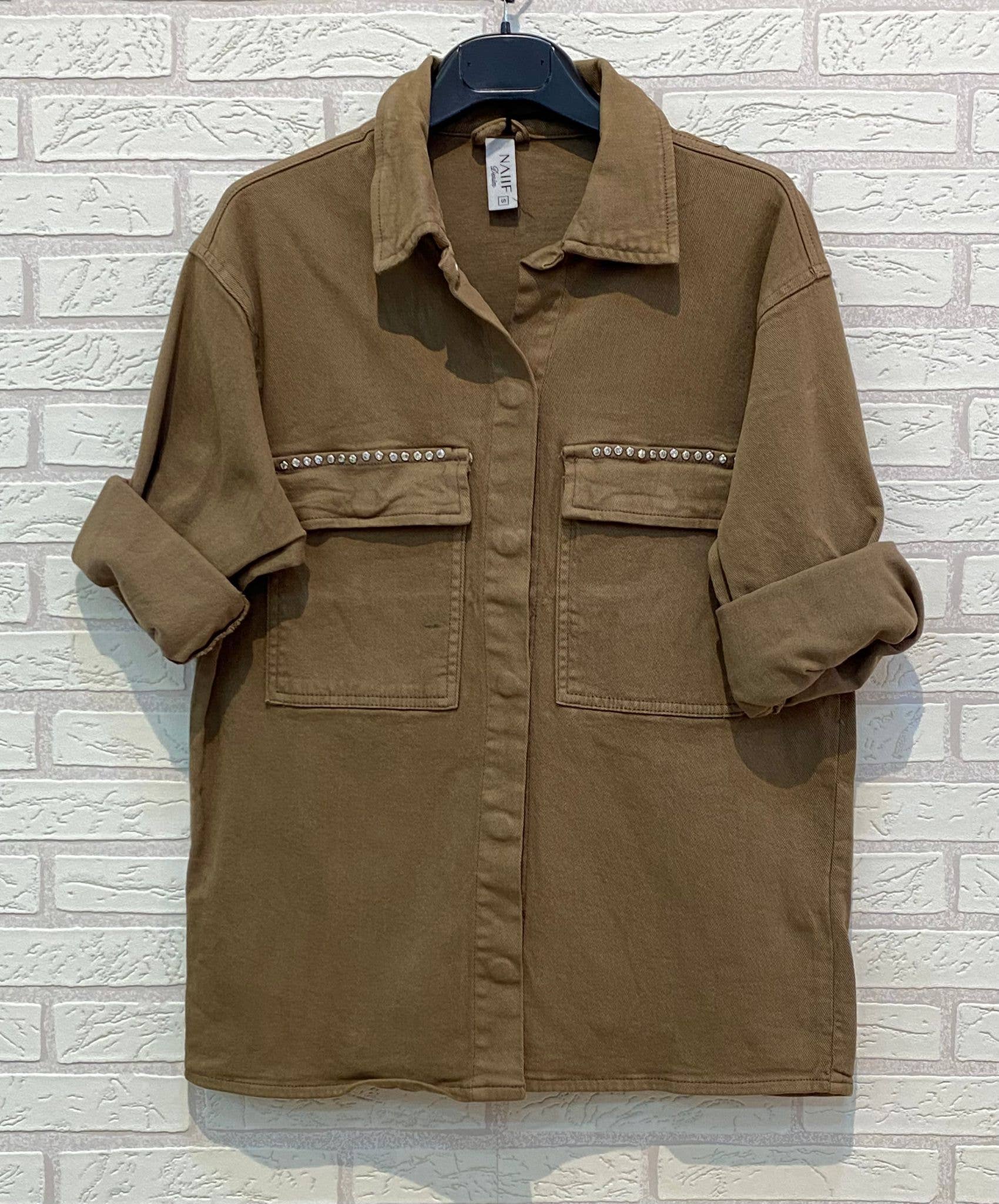 Ling - Wholesale Jacket - Women's - REF.224107 JACKET WITH SHINY STUDS4