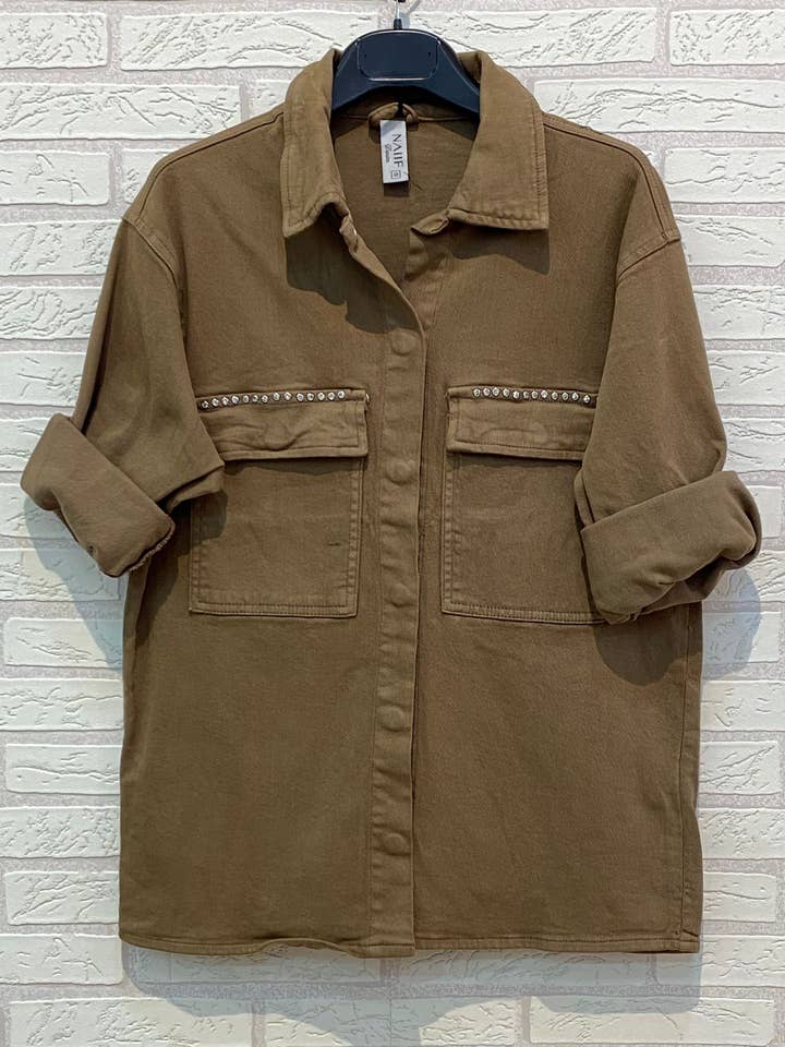 Ling - Wholesale Jacket - Women's - REF.224107 JACKET WITH SHINY STUDS4