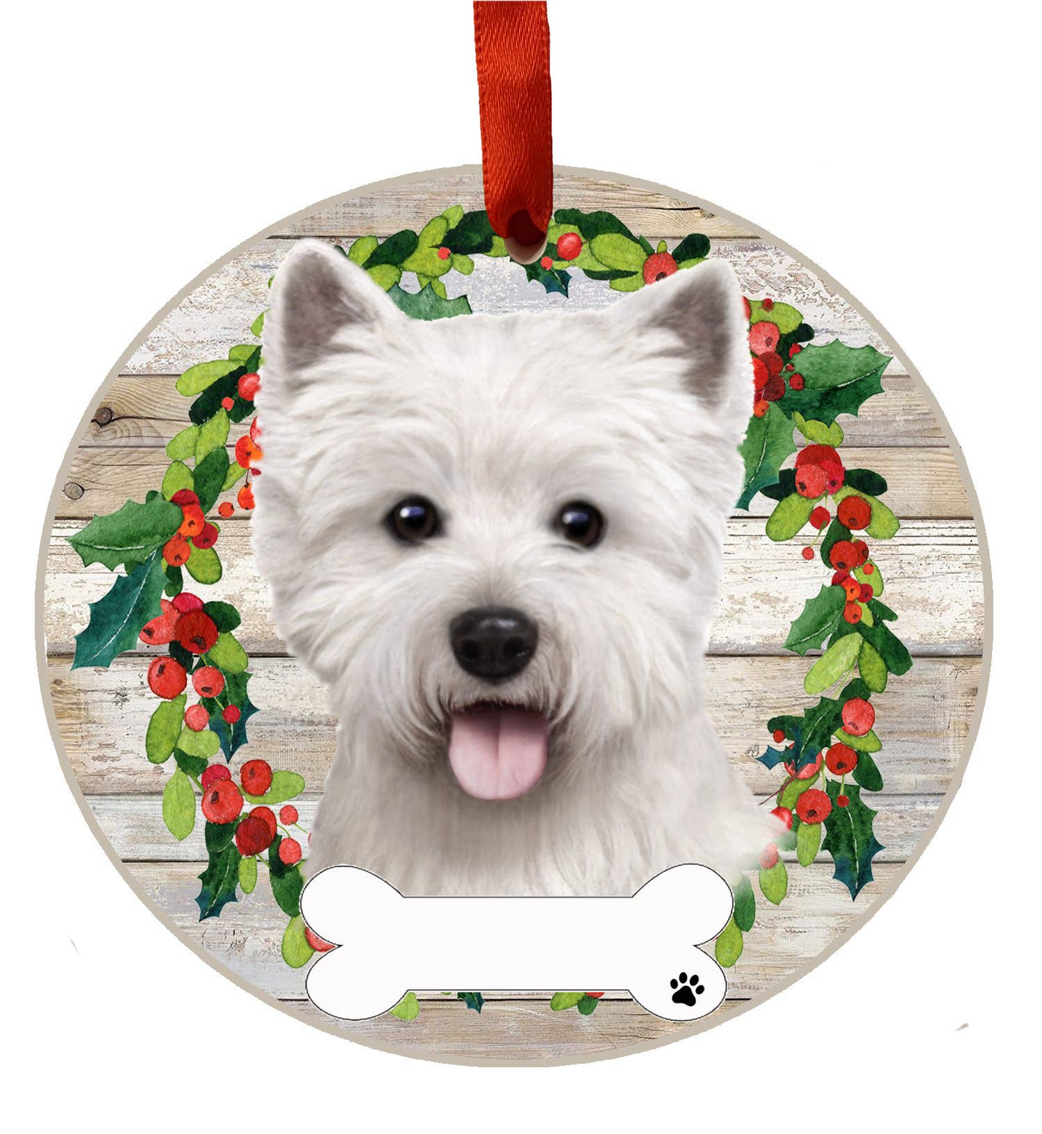 E&S Pets Dangling Legs Christmas Ornament NEW Dog WESTIE TERRIER Puppy Holiday 