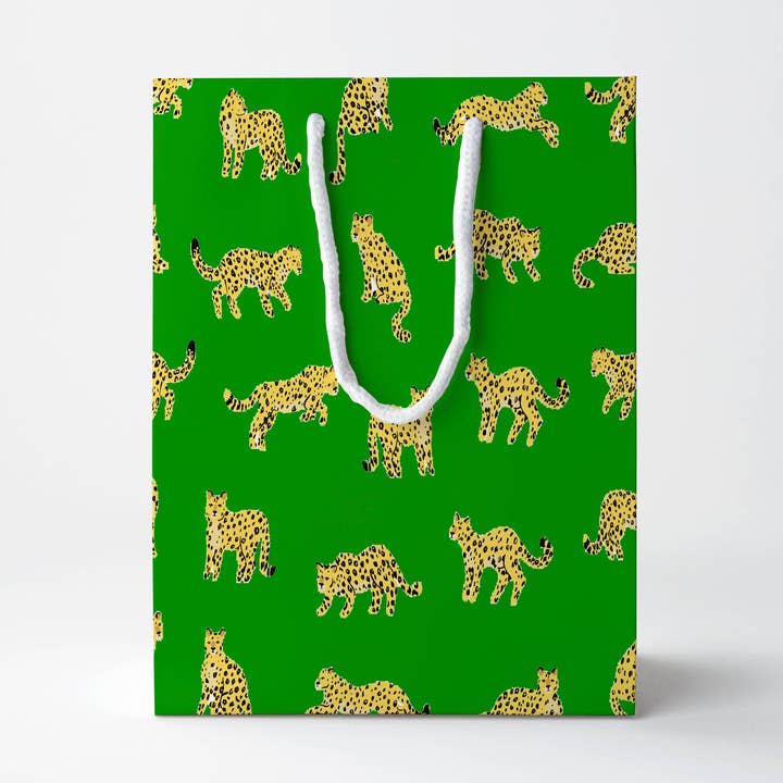 Green Leopard Gift Bag for wholesale by JOSIL Paperie & Gift