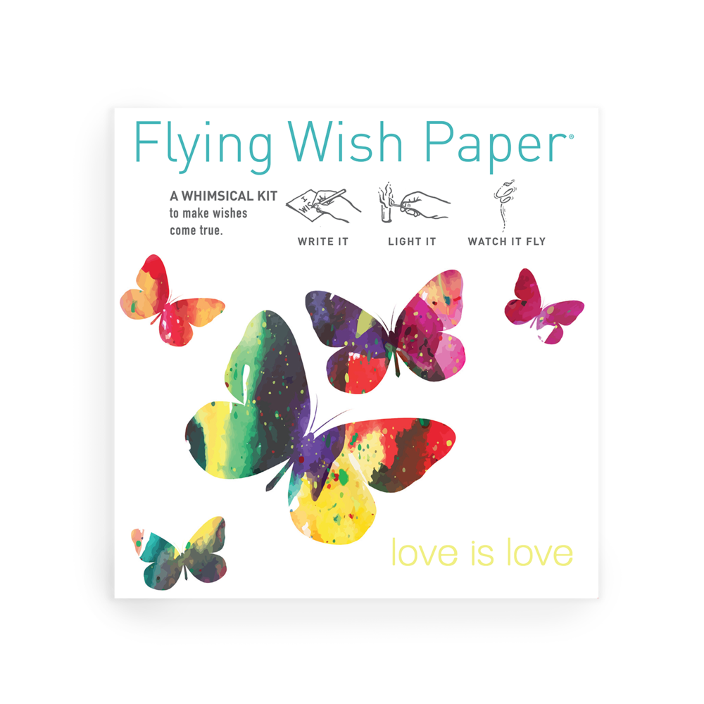 FLYING WISH PAPER ® - Wholesale Love card - LOVE IS LOVE – Mindfulness Wish-Making Kit & Holiday Gifts2