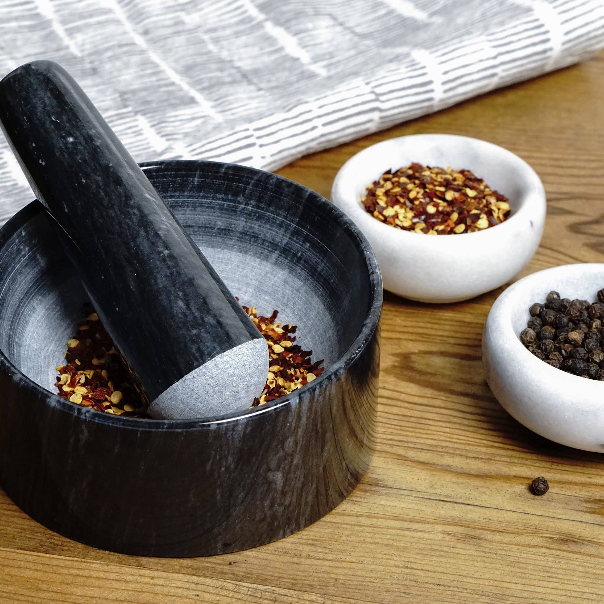 RSVP International - Wholesale Mortar & Pestle - Marble Mortal & Pestle - Black9
