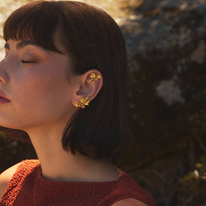 EarCandy Jewelry – wholesale Stud/post earrings – ASYMMETRICAL SUNFLOWER EARRINGS4