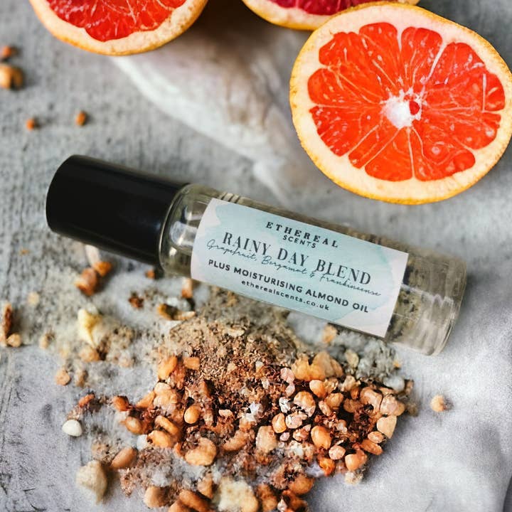 Ethereal Scents - Vente Roll-on aux huiles essentielles - Rouleau à huile Pamplemousse, Bergamote & Frankincense Rainy Day0