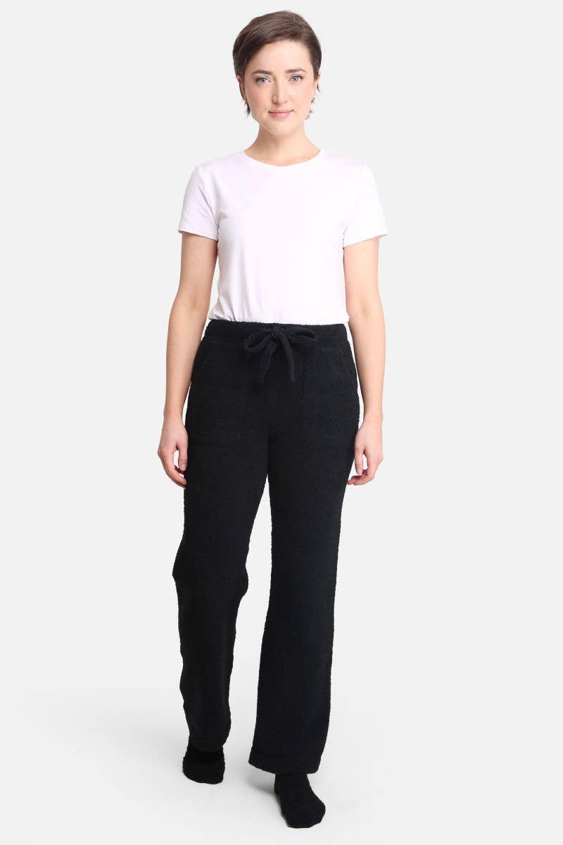 Fashion City – wholesale Mjukis- och joggingbyxor – Dam – Vinter enfärgad lyxig mjuk lounge byxor2