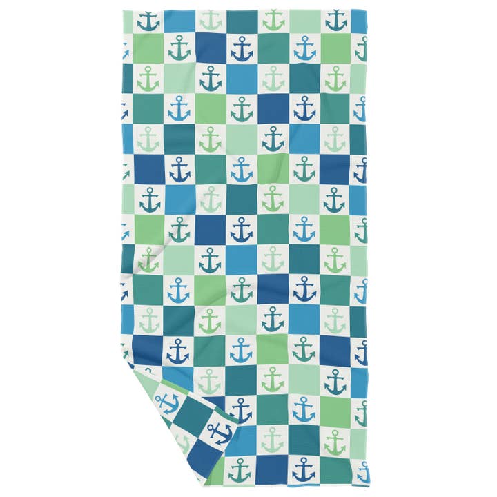 Asciugamano da cucina a doppia faccia con ancore a waffle per la vendita all'ingrosso da parte di June Apothicarie