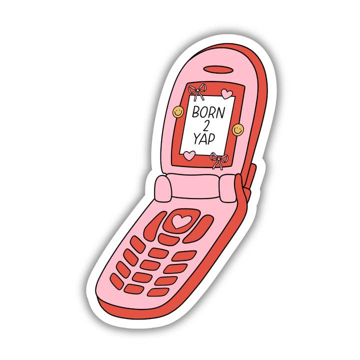 Born 2 Yap Red Sticker for wholesale by 256 Craft Co