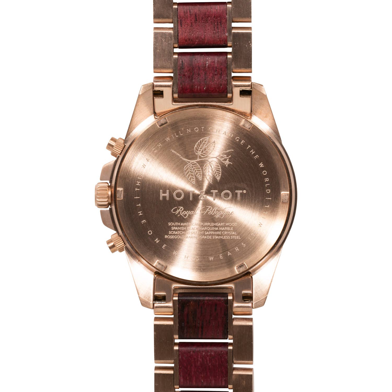 HOT&TOT - Wholesale Wrist Watch - Men's - ROYAL PELTOGYNE | Wood watch for men | Marble | Sustainable4