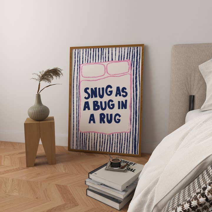 Snug As A Bug Art Print for wholesale by RM Decor Studio