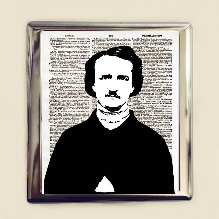 Edgar Allan Poe Business Card ID Holder Pop Art Portrait Go for wholesale by FringePop
