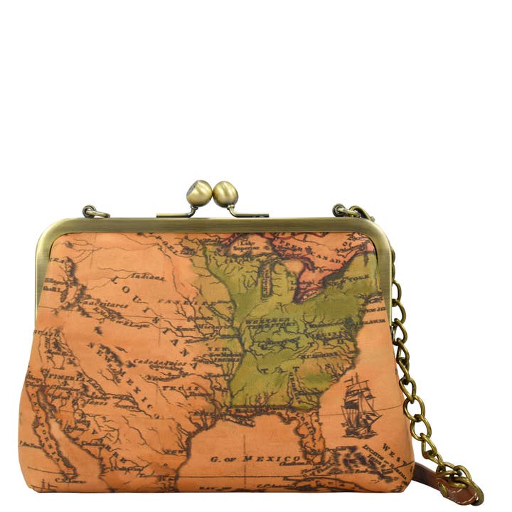 Heritage Leather Crossbody Frame Bag - 8594 for wholesale by Anuschka | Vanya Lara (USA)