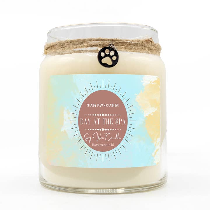 Day at the Spa Soy Wax Candle - parffin-free for wholesale by Sandy Paws Candles