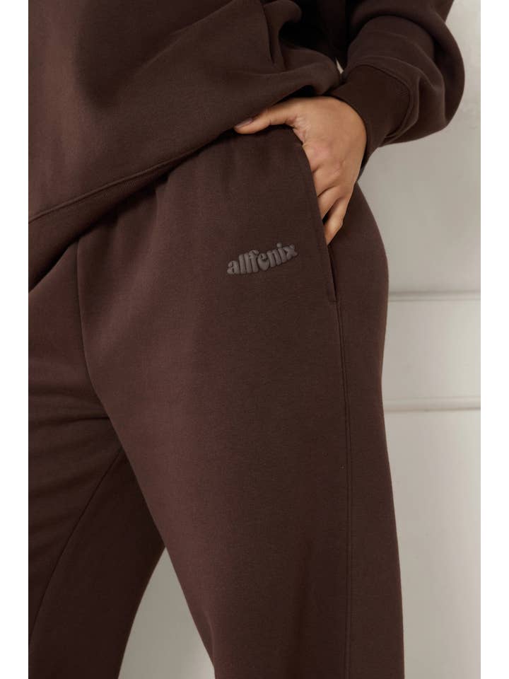 Espresso Wide Leg Track Pant for wholesale on Faire6