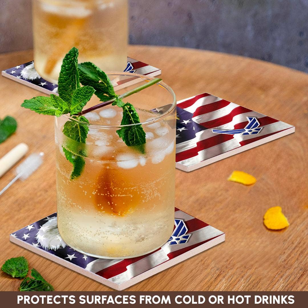 3dRose - Vendita all'ingrosso Sottobicchiere - 3dRose, Aeronautica Militare USAF, Sottobicchiere2