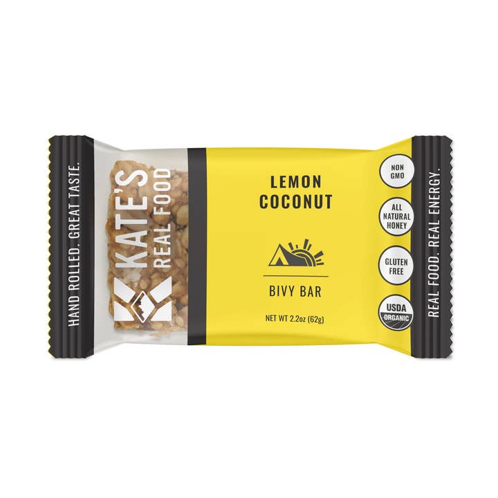 Righteous Felon Craft Jerky - Wholesale Snack Bar - Kate's Real Food "Bivy" Lemon Coconut Oat Bar 2.2oz0