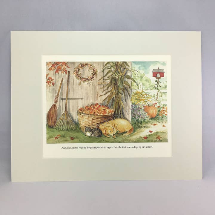 #2306 - Autumn Chores Print for wholesale by Woodfield Press