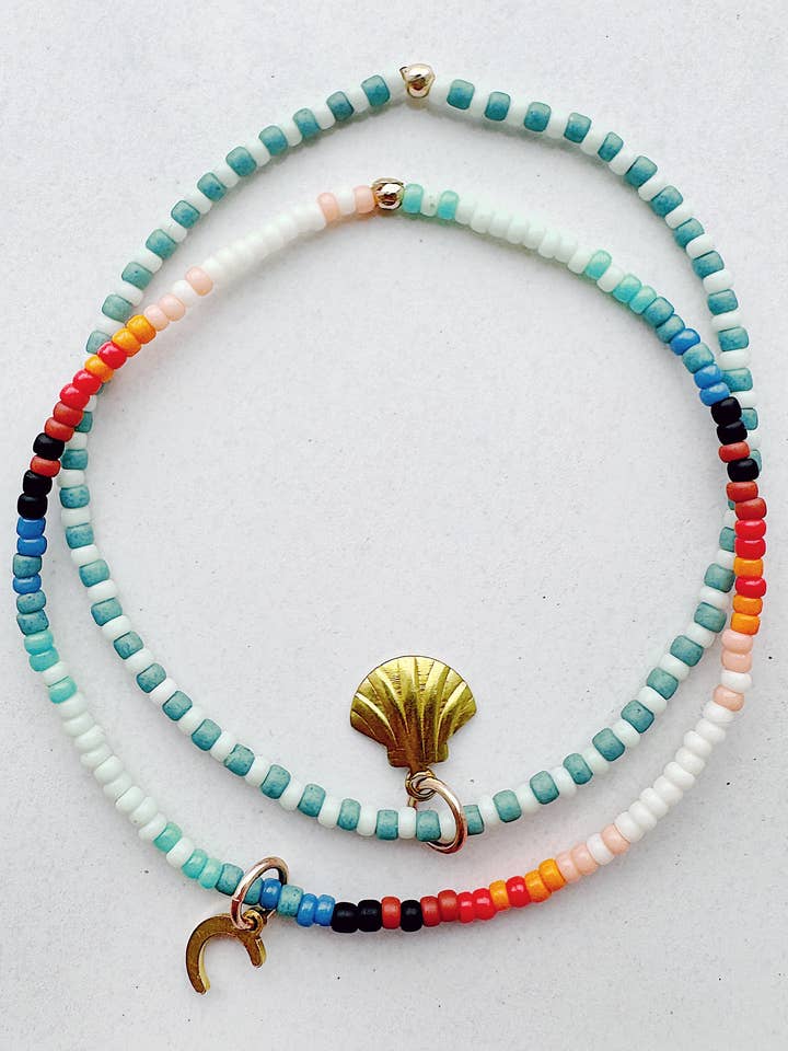 Serpent Stretch Beaded Bracelets - Set of 2 - ATMOS for wholesale by On the Lookout Jewelry