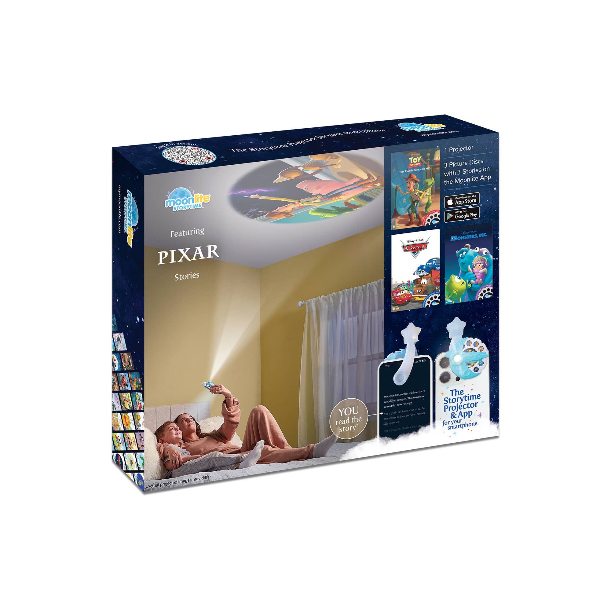 Moonlite Storytime - Wholesale Audio Story - Kids - Disney Pixar 3-Story Collection with Projector