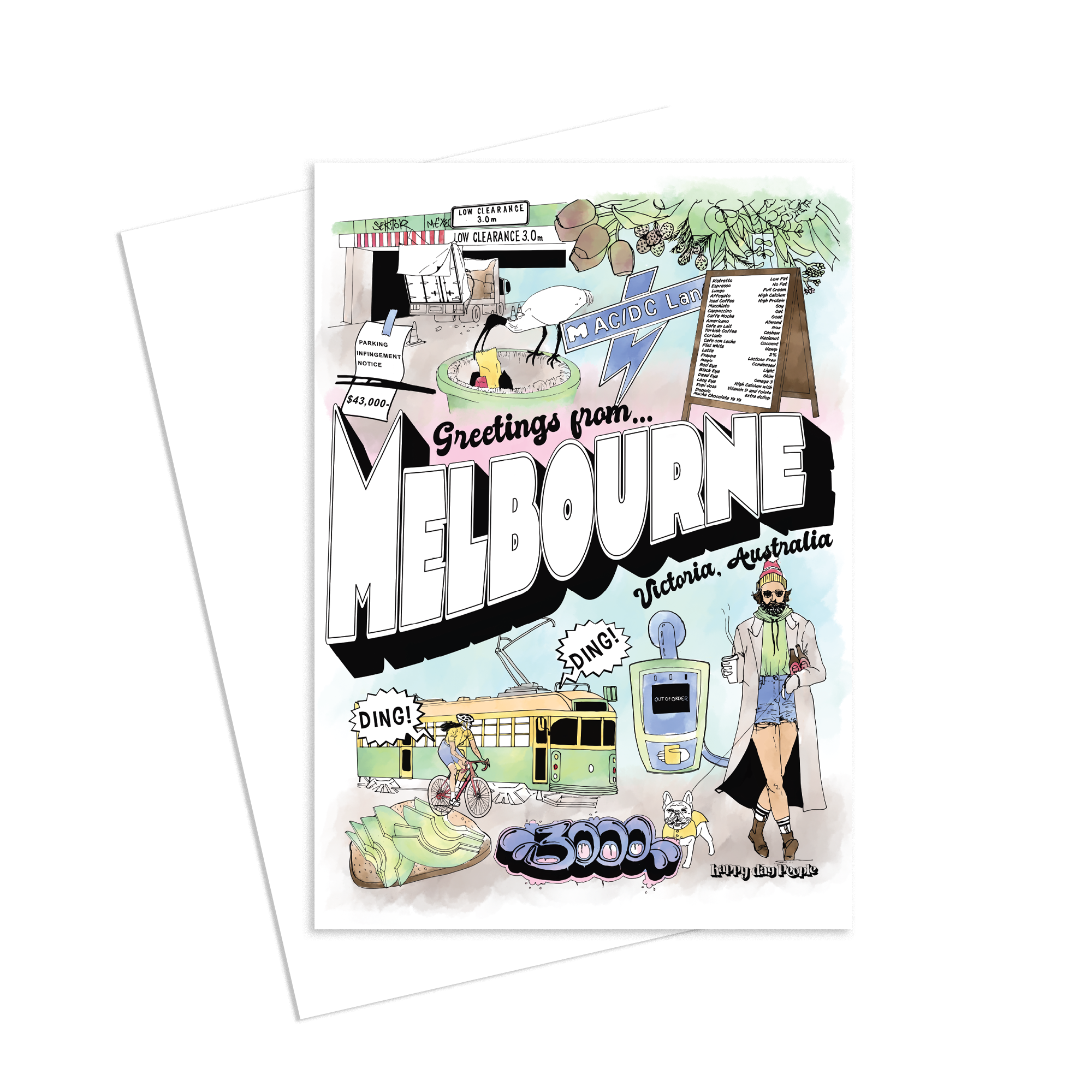 Happy Day People - Vente Carte de vœux classique - Carte de vœux réservée aux habitants de Melbourne0