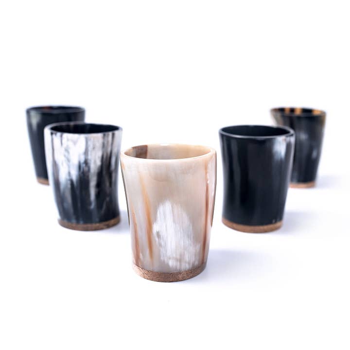 Norse Tradesman - Wholesale Shot Glass - Horn Shot Cups (5-pack)4