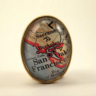 B.Berish - Wholesale Brooch - Old San Francisco Map Brooch0