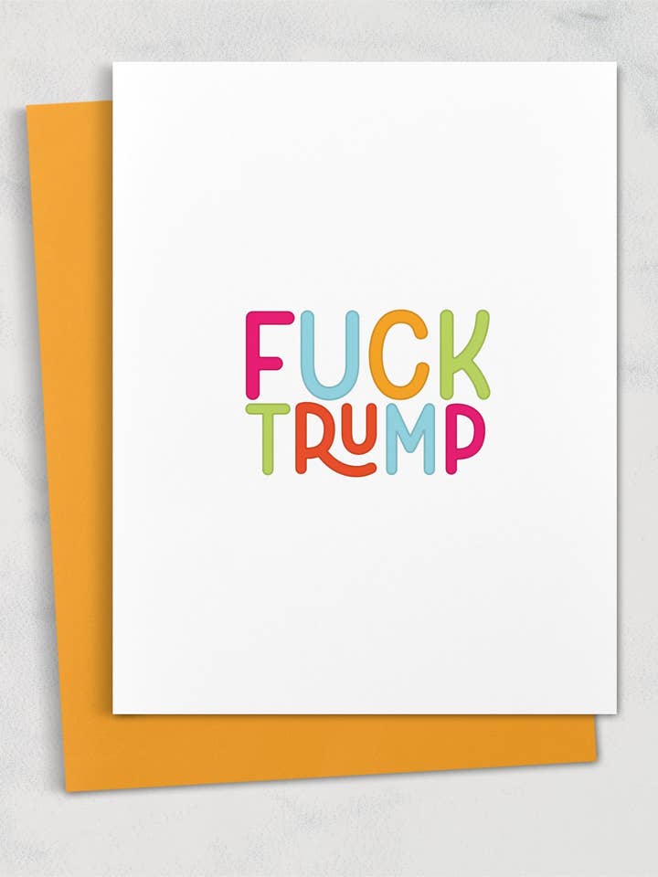 tarjeta de felicitación jódete Trump para venta al por mayor de Square Peggy