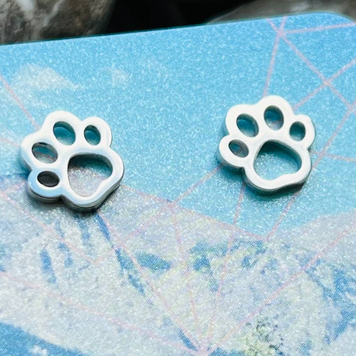 Paw Stud Earrings - 16E for wholesale by Wonderland