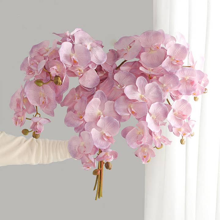 10 heads Artificial real touch Orchid flower home decor for wholesale by ACNITE(We cover U.S. import duties)