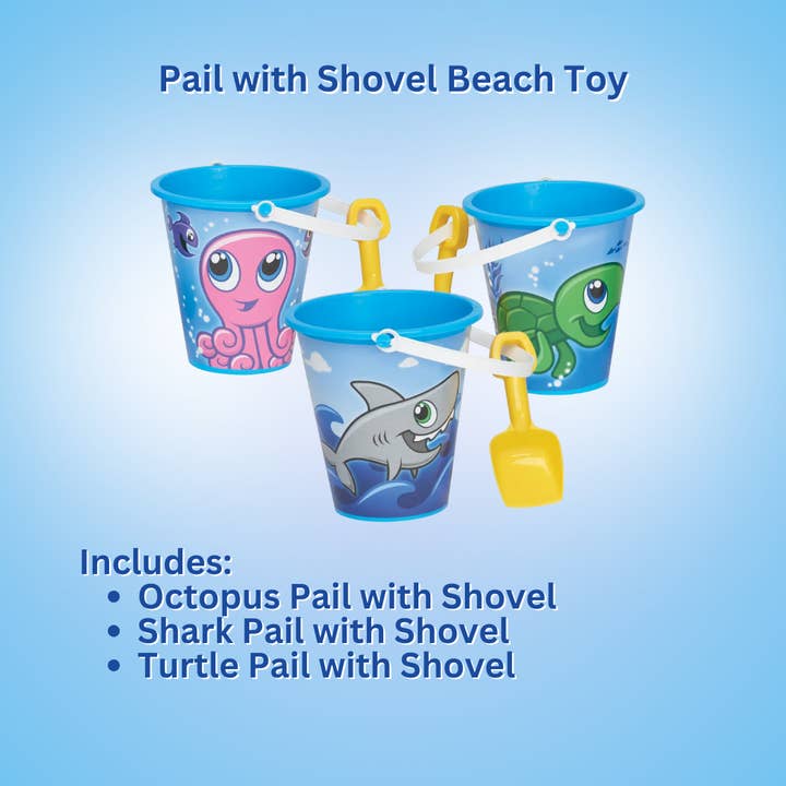 American Plastic Toys - Wholesale Toy Set - Kids - Seascape Pail & Shovel Beach Plastic Toy for Kids2