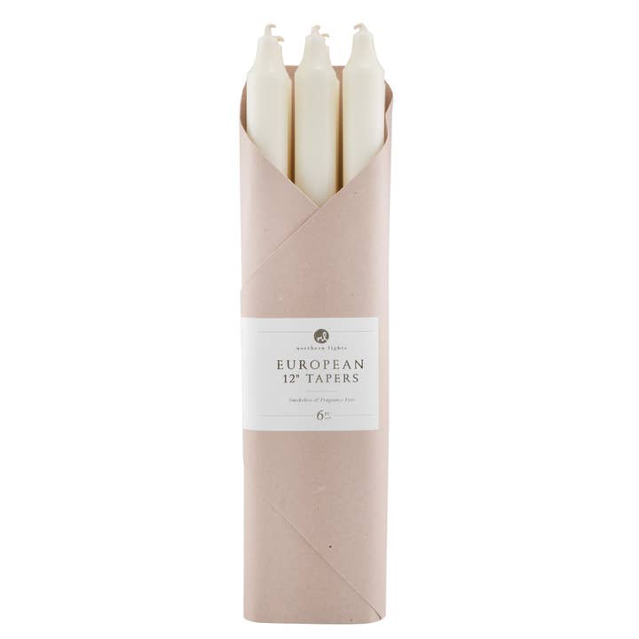 Northern Lights - Wholesale Tapered Candle/Candlestick - 12" Taper Candles - 6pc Gift Pack