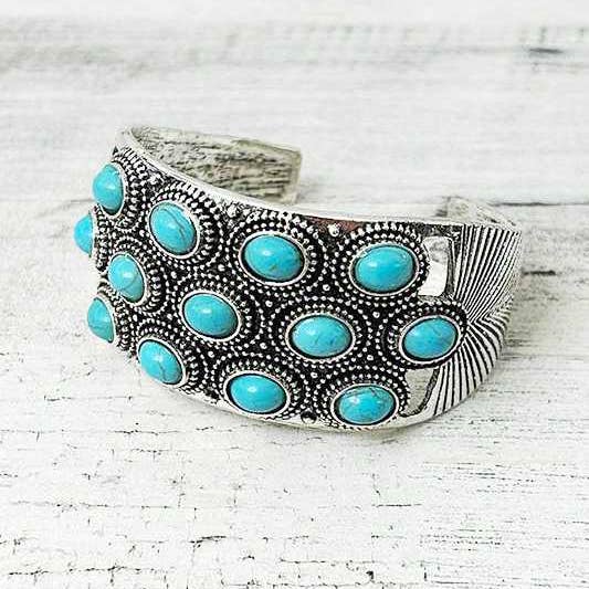 Artini Accessories - Wholesale Cuff Bracelet - Bejeweled Western Stone Bangle5