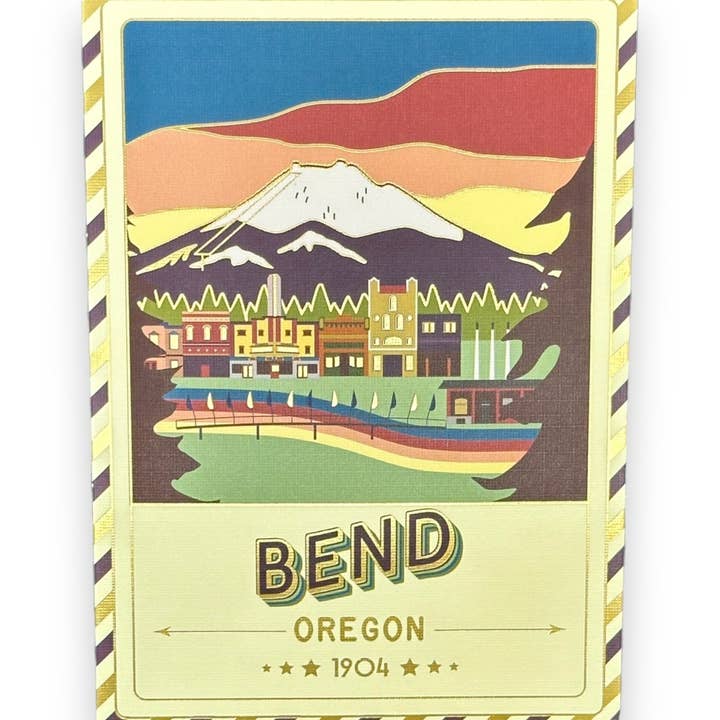 Landmarks Unlimited - Wholesale Postcard - Bend - Oregon - Postcard - Textured Foil