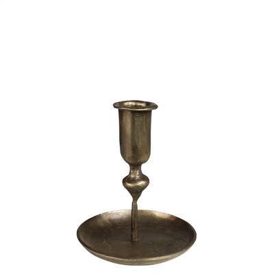 Brass Chamberstick Taper Candle Holder Finger // Altar Tool Candlestick  Holder 