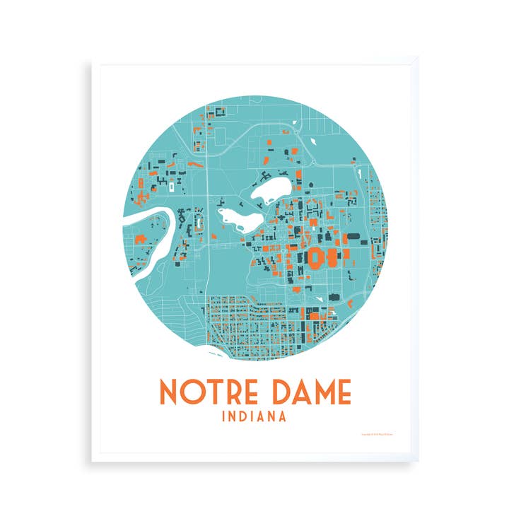 Notre Dame, Indiana Map for wholesale by Map of Home
