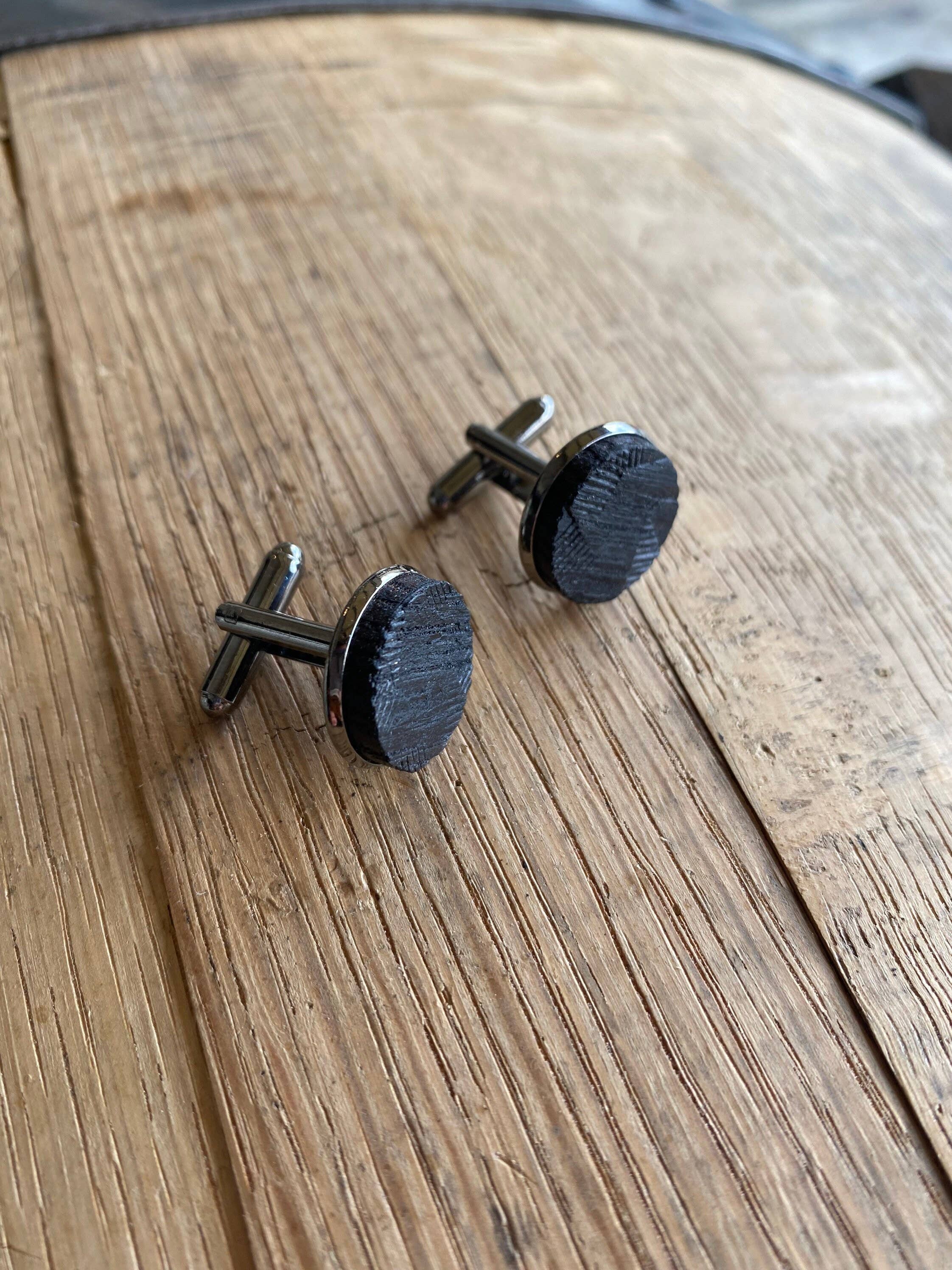 TWWKY – Botões de punho - Homem por atacado – Abotoaduras Bourbon Barrel Char de Madeira Recuperada de Kentucky7