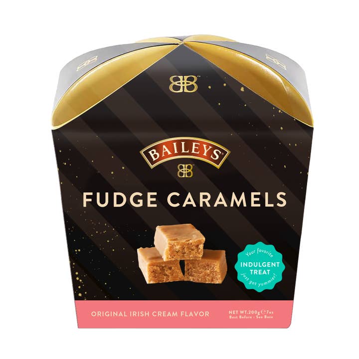 Baileys Caramel Fudge Gift Carton for wholesale by Gardiners Handmade Confectionery