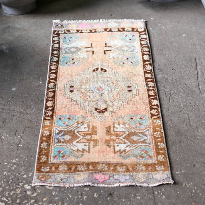 Mystic Dunes Vintage Turkish Mini Rug for wholesale by Blue Salvage