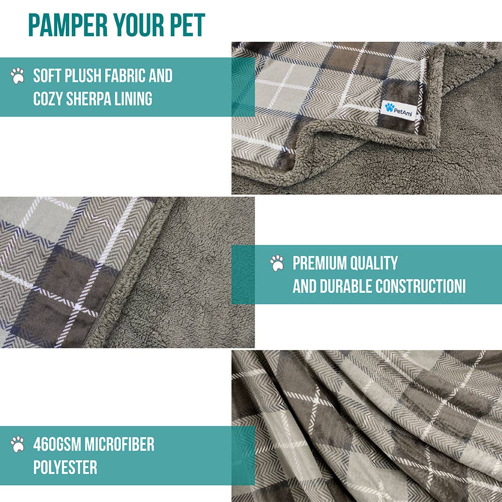 PetAmi - Vente Couverture – chat et chien - Couverture pour animaux en polaire réversible114