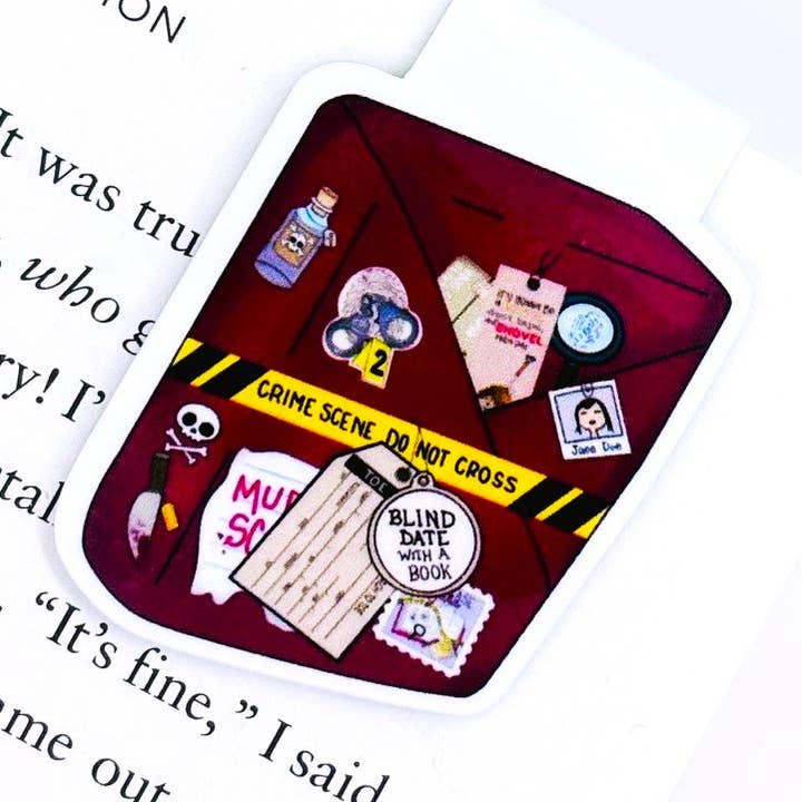 Blind Date with a Book - Crime Scene - Magnetic Bookmark for wholesale by Wild & Wicked Designs