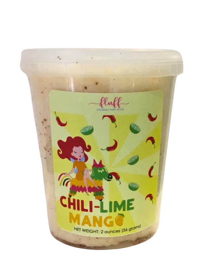 Chili Lime Mango Cotton Candy for wholesale by Fluff gourmet fairy floss