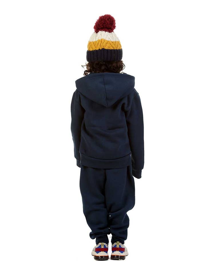 Navy Blau Trendy Toggs Trainingsanzug aus Fleece mit Reißverschluss für Kinder, für den Großhandel auf Faire3