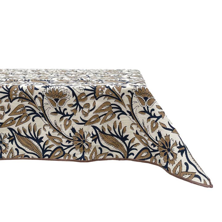 Kota blue rectangle tablecloth 160x300cm for wholesale by Opjet Paris