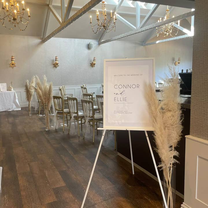 Welcome To The Wedding Of Name Date & Location Wedding Wall Decor Print for wholesale by WinsterCreations™